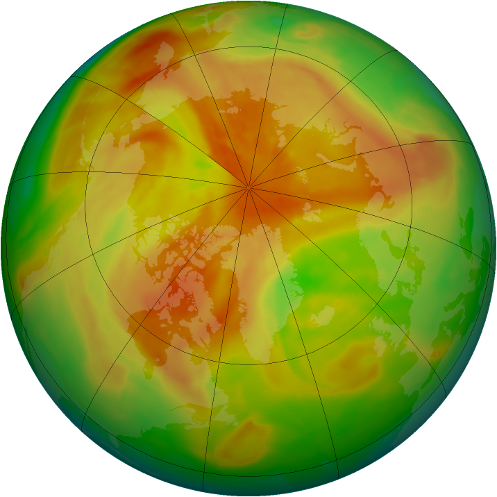 Arctic ozone map for 25 April 2014